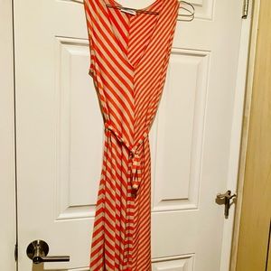 Striped A-line Dress